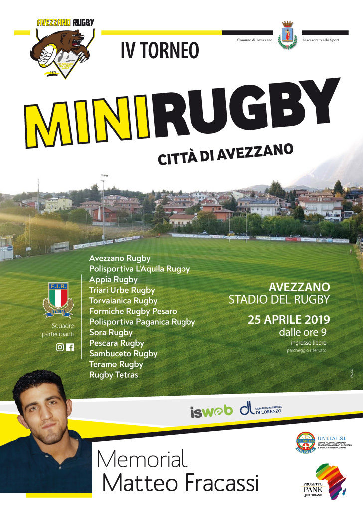 IV Torneo Minirugby - Città di Avezzano. Avezzano Rugby Locandina